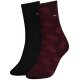 Skarpetki 2 pary Tommy Hilfiger Th Women Sock 2P Tencel Burgundy 701221054 004 035