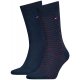 Skarpetki 2 pary Tommy Hilfiger Th Men Small Stripe Sock 2P Navy/Rouge 100001496 025 039 - małe zdjęcie