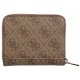 Portfel Guess Laurel Slg Small Zip Around SWSG85 00370 Latte Logo - małe zdjęcie