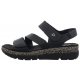 Sandały Rieker Czarne V2301-00 Black - małe zdjęcie