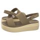 Sandały Crocs Brooklyn Low Wedge W Khaki/Bone 206453-2YI - małe zdjęcie