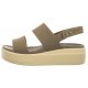 Sandały Crocs Brooklyn Low Wedge W Khaki/Bone 206453-2YI - małe zdjęcie