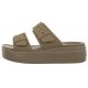 Klapki Crocs Brooklyn Buckle Low Wedge Khaki 207431-260 - małe zdjęcie