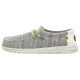 Półbuty Hey Dude Wally Youth Sox Stone White 40049-1KA - małe zdjęcie