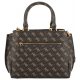 Torebka Guess Aieta Girlfriend Satchel HWQB87 81060 Brown Logo - małe zdjęcie