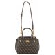 Torebka Guess Aieta Girlfriend Satchel HWQB87 81060 Brown Logo - małe zdjęcie