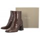 Botki Tamaris Brązowe Lakierowane 1-25328-41 397 Brown Croco - małe zdjęcie