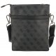 Saszetka Listonoszka Guess Carts Sffn Eco XB Flt w Zipper HMEVZL P3199 BLA - małe zdjęcie