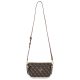 Torebka Listonoszka Guess Noelle Dbl Pouch Crossbody HWQL78 79710 Brown - małe zdjęcie
