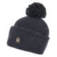 Czapka Tommy Hilfiger TH Evening Pompom Beanie AW0AW15390 DW6 - małe zdjęcie