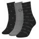 Skarpetki 3 pary Calvin Klein Women Sock 3P Lurex Logo Black Combo 701224118 001 999