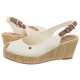Koturny Tommy Hilfiger Iconic Elba Sling Back Wedge FW0FW04788 YBL Ecru - małe zdjęcie
