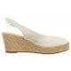 Koturny Tommy Hilfiger Iconic Elba Sling Back Wedge FW0FW04788 YBL Ecru - małe zdjęcie