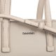 Torebka Calvin Klein CK Must Mini Tote Pu/Nubuck DK Ecru K60K611873 PC4 - małe zdjęcie