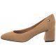Czółenka Tommy Hilfiger TH Suede Mid Heel Block Pump Classic Khaki FW0FW07717 RBL - małe zdjęcie