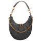 Torebka Guess Dagan Sml Convertible Hobo HWSB92 02010 Coal Logo - małe zdjęcie