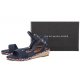 Sandały Tommy Hilfiger Rope Wedge Sandal T3A7-33283-1703 800 Blue - małe zdjęcie