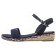 Sandały Tommy Hilfiger Rope Wedge Sandal T3A7-33283-1703 800 Blue - małe zdjęcie