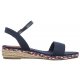 Sandały Tommy Hilfiger Rope Wedge Sandal T3A7-33283-1703 800 Blue - małe zdjęcie
