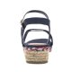 Sandały Tommy Hilfiger Rope Wedge Sandal T3A7-33283-1703 800 Blue - małe zdjęcie