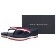 Japonki Tommy Hilfiger Corporate Wedge Beach Sandal Red/White/Blue FW0FW07987 0G0 - małe zdjęcie