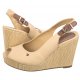 Sandały Tommy Hilfiger Iconic Elena Sling Back Wedge FW0FW04789 ACR Harvest Wheat - małe zdjęcie