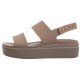 Sandały Crocs Brooklyn Low Wedge W Latte/Mushroom 206453-2EL - małe zdjęcie
