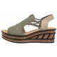 Sandały Rieker Zielone 68175-52 Green - małe zdjęcie