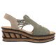 Sandały Rieker Zielone 68175-52 Green - małe zdjęcie