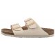 Klapki Birkenstock Arizona Rivet Logo Vegan Canvas Eggshell 1022679 - małe zdjęcie