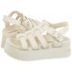 Sandały Calvin Klein Platform Buckle Rubber Mg Mtl Triple Creamy White YW0YW01513 YBI