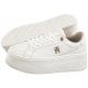 Sneakersy Tommy Hilfiger TH Platform Sneaker Lthr FW0FW08209 YBL Ecru - małe zdjęcie