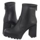 Botki Calvin Klein Heel Platform Zip Boot Mg Nappa Triple Black YW0YW01546 0GJ - małe zdjęcie