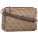 Torebka Listonoszka Guess Noelle Tri Compartment Xbody HWBG78 79120 Latte Logo/Brown - małe zdjęcie