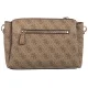 Torebka Listonoszka Guess Noelle Tri Compartment Xbody HWBG78 79120 Latte Logo/Brown - małe zdjęcie