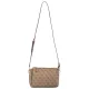Torebka Listonoszka Guess Noelle Tri Compartment Xbody HWBG78 79120 Latte Logo/Brown - małe zdjęcie