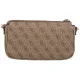 Torebka Listonoszka Guess Noelle Dbl Pouch Crossbody HWZG78 79710 Latte Logo/Brown - małe zdjęcie