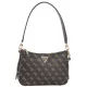 Torebka Guess Eco Erica Top Zip Shoulder Bag HWEQG9 51018 Brown Logo - małe zdjęcie