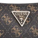 Torebka Guess Eco Erica Top Zip Shoulder Bag HWEQG9 51018 Brown Logo - małe zdjęcie