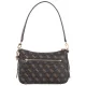 Torebka Guess Eco Erica Top Zip Shoulder Bag HWEQG9 51018 Brown Logo - małe zdjęcie