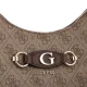 Torebka Guess Izzy Top Zip Shoulder Bag HWSG86 54010 Latte Logo/Brown - małe zdjęcie