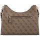 Torebka Guess Izzy Top Zip Shoulder Bag HWSG86 54010 Latte Logo/Brown - małe zdjęcie
