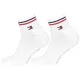 Skarpetki 2 pary Tommy Hilfiger TH Uni Tj Quarter 2P Iconic White 701228177 001  - małe zdjęcie