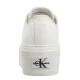 Sneakersy Calvin Klein Flatform+Cupsole Low Txt White YW0YW01033 01T - małe zdjęcie