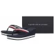 Japonki Tommy Hilfiger TH Corporate Wedge Beach Sandal Space Blue FW0FW08520 DW6 - małe zdjęcie