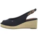 Sandały Tommy Hilfiger Flag Mid Wedge Espad Slingback Space Blue FW0FW08595 DW6 - małe zdjęcie