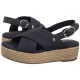 Sandały Tommy Hilfiger Denim Espadrille Platform Sandal Space Blue FW0FW08669 DW6