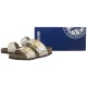 Klapki Birkenstock Sydney Cushion Buckle Graceful Pearl White 1029492 - małe zdjęcie