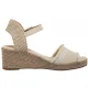 Sandały Tommy Hilfiger Fringe Canvas Medium Wedge Muslin FW0FW08879 ACJ - małe zdjęcie