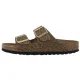 Klapki Birkenstock Arizona BS SYN Leo Khaki 1030586 - małe zdjęcie
